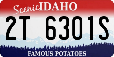 ID license plate 2T6301S