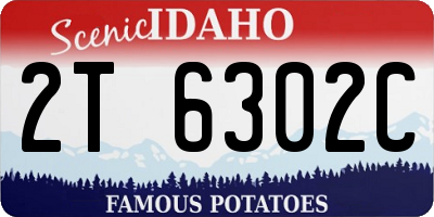 ID license plate 2T6302C