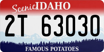 ID license plate 2T6303O