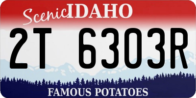 ID license plate 2T6303R