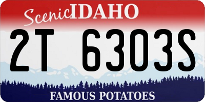 ID license plate 2T6303S