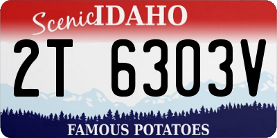 ID license plate 2T6303V