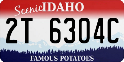ID license plate 2T6304C
