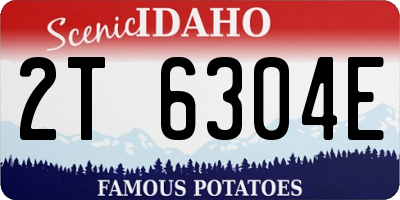 ID license plate 2T6304E