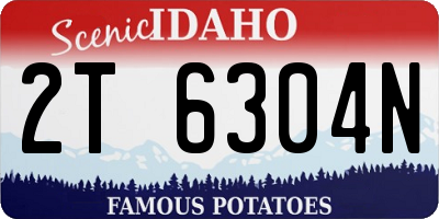 ID license plate 2T6304N