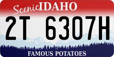 ID license plate 2T6307H