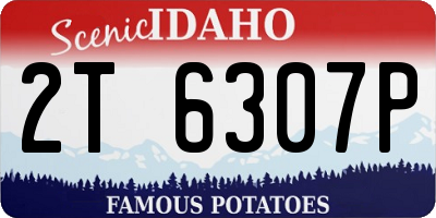 ID license plate 2T6307P