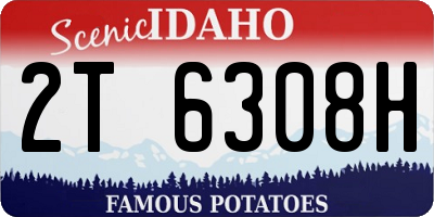 ID license plate 2T6308H