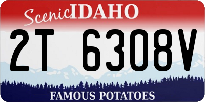 ID license plate 2T6308V
