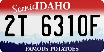 ID license plate 2T6310F