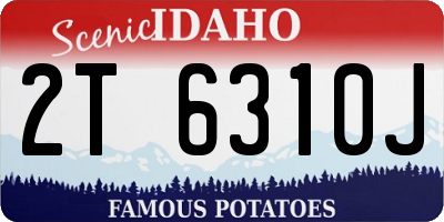 ID license plate 2T6310J