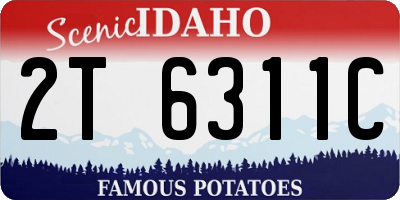 ID license plate 2T6311C