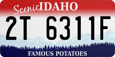 ID license plate 2T6311F