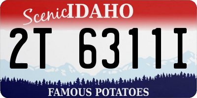 ID license plate 2T6311I
