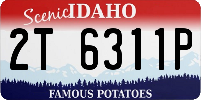 ID license plate 2T6311P