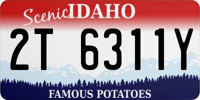 ID license plate 2T6311Y