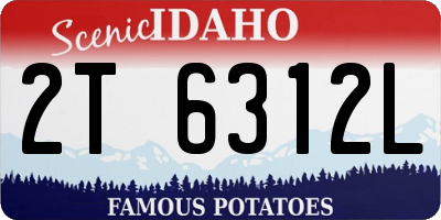 ID license plate 2T6312L