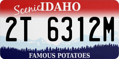 ID license plate 2T6312M