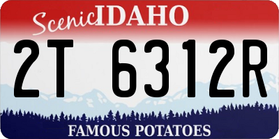 ID license plate 2T6312R