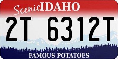 ID license plate 2T6312T
