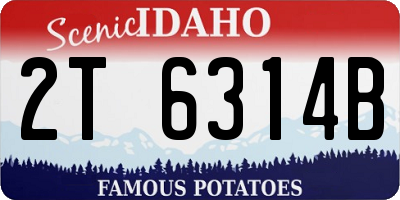 ID license plate 2T6314B