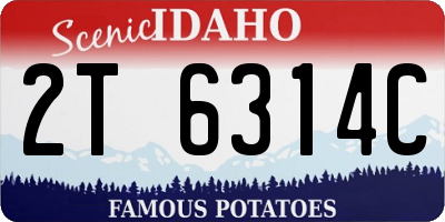 ID license plate 2T6314C