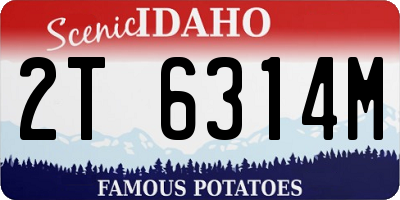 ID license plate 2T6314M