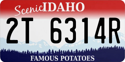 ID license plate 2T6314R