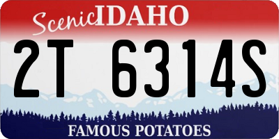 ID license plate 2T6314S