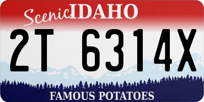 ID license plate 2T6314X