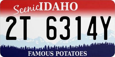ID license plate 2T6314Y