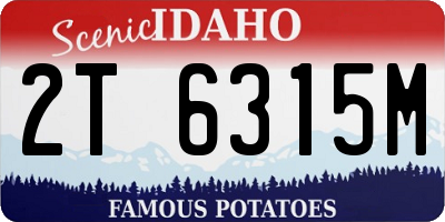 ID license plate 2T6315M