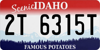 ID license plate 2T6315T