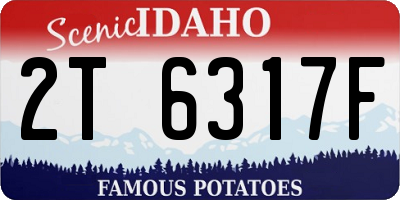 ID license plate 2T6317F