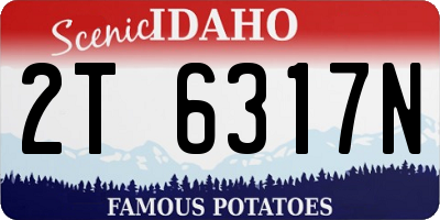 ID license plate 2T6317N