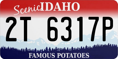 ID license plate 2T6317P