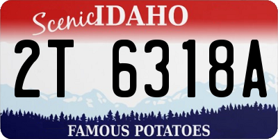 ID license plate 2T6318A