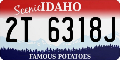 ID license plate 2T6318J