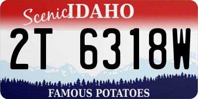 ID license plate 2T6318W