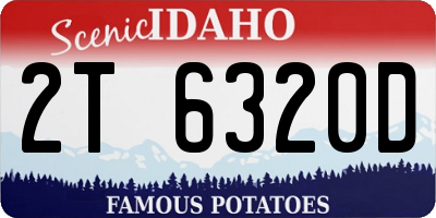 ID license plate 2T6320D