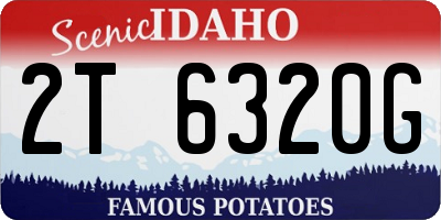 ID license plate 2T6320G