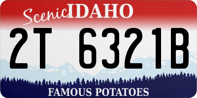ID license plate 2T6321B