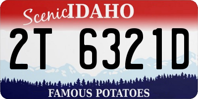 ID license plate 2T6321D