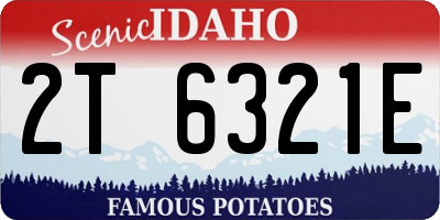 ID license plate 2T6321E