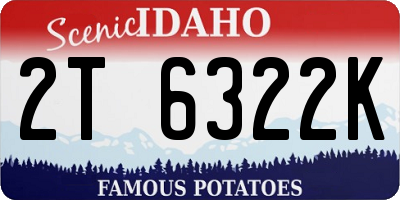 ID license plate 2T6322K