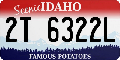 ID license plate 2T6322L