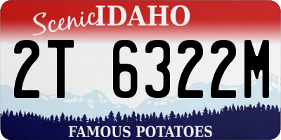 ID license plate 2T6322M