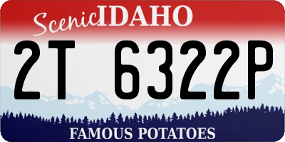 ID license plate 2T6322P
