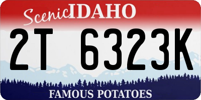 ID license plate 2T6323K