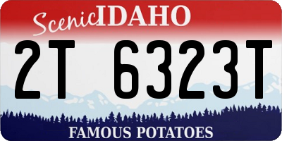ID license plate 2T6323T